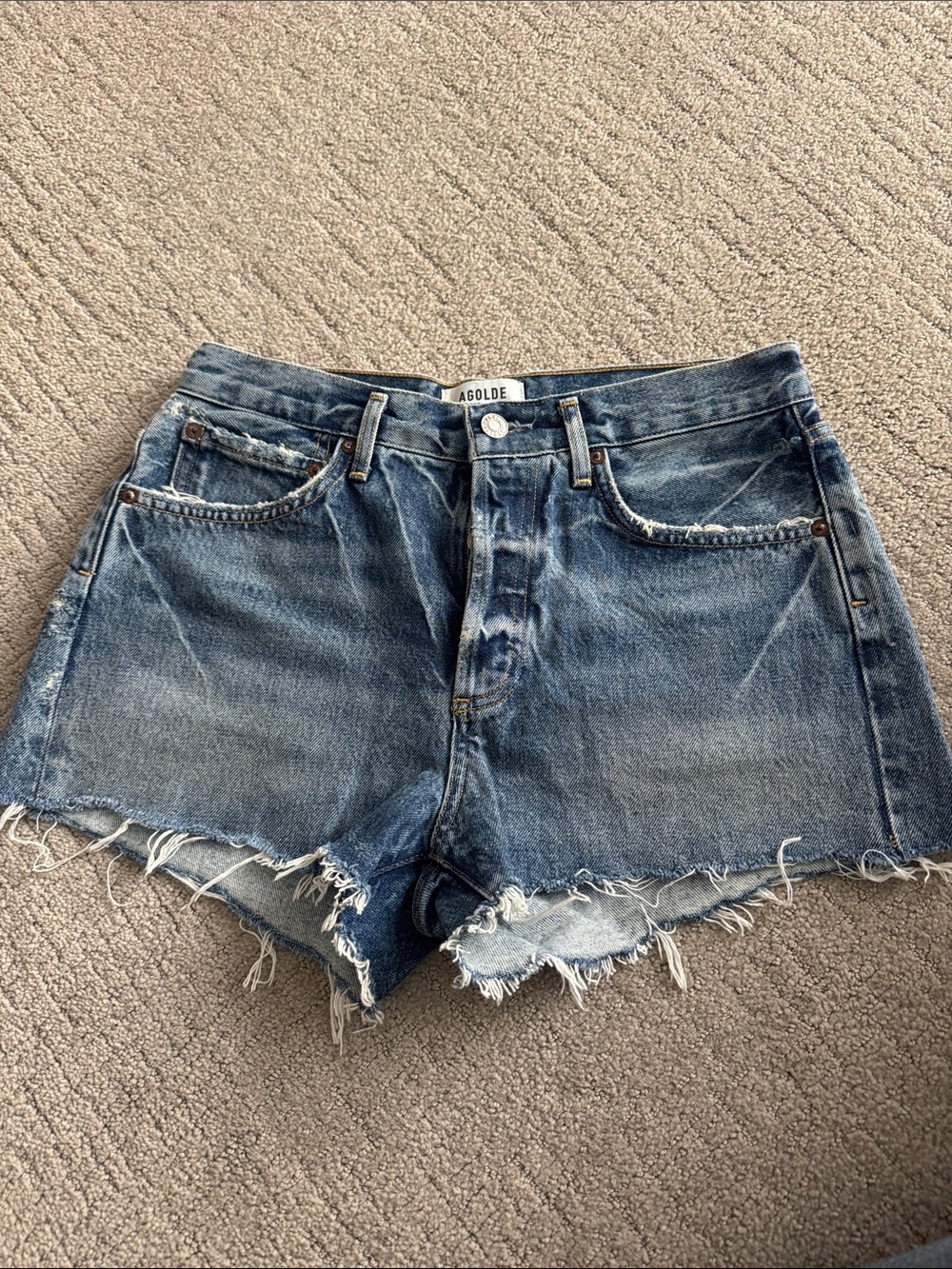 Agolde Parker Distressed Jean Shorts